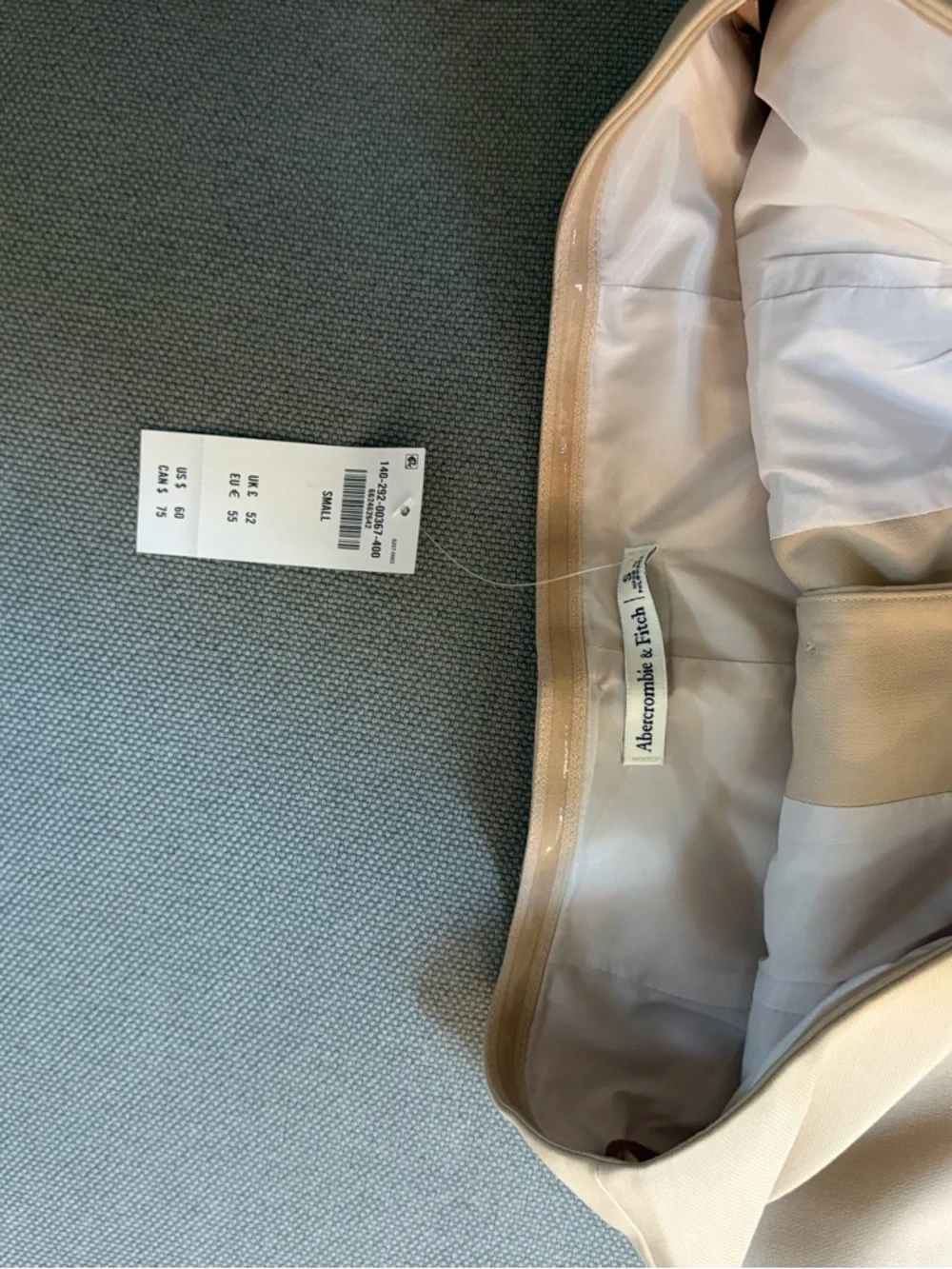 Abercrombie & Fitch Cream-Beige Lined Shirt - Picture 2 of 2